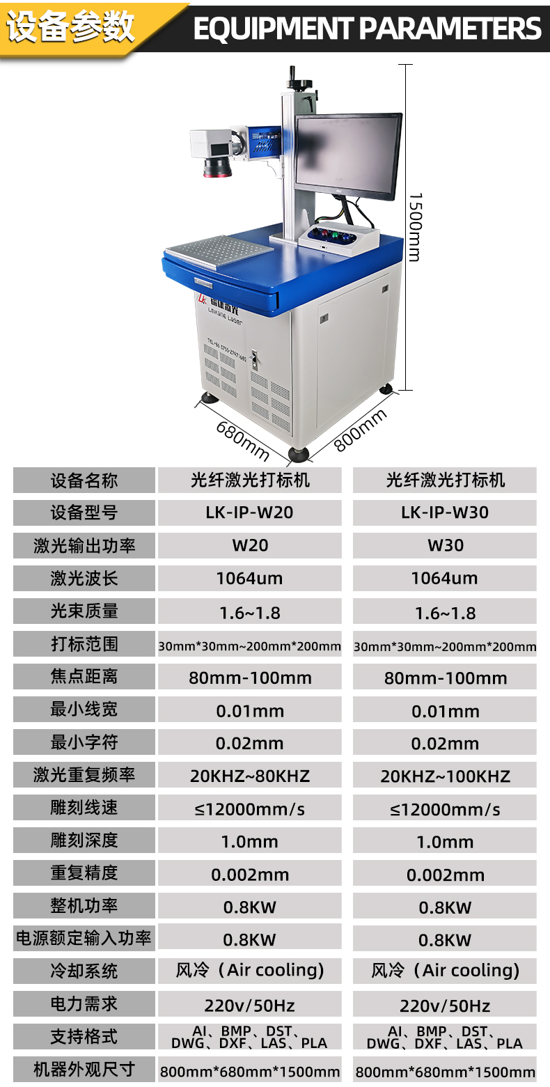 光纖激光打標機設備參數 光纖激光打標機設備參數